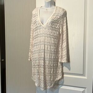ELF Cream Lace Tunic Top